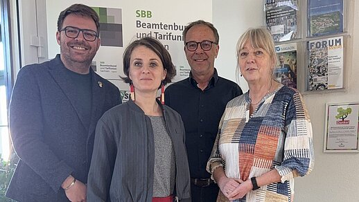 SBB und B90/Grüne Sachsen im Austausch Die Vorsitzenden von Bündnis90/Die Grünen besuchen die SBB Geschäftsstelle zu einem Austausch zu aktuellen Themen